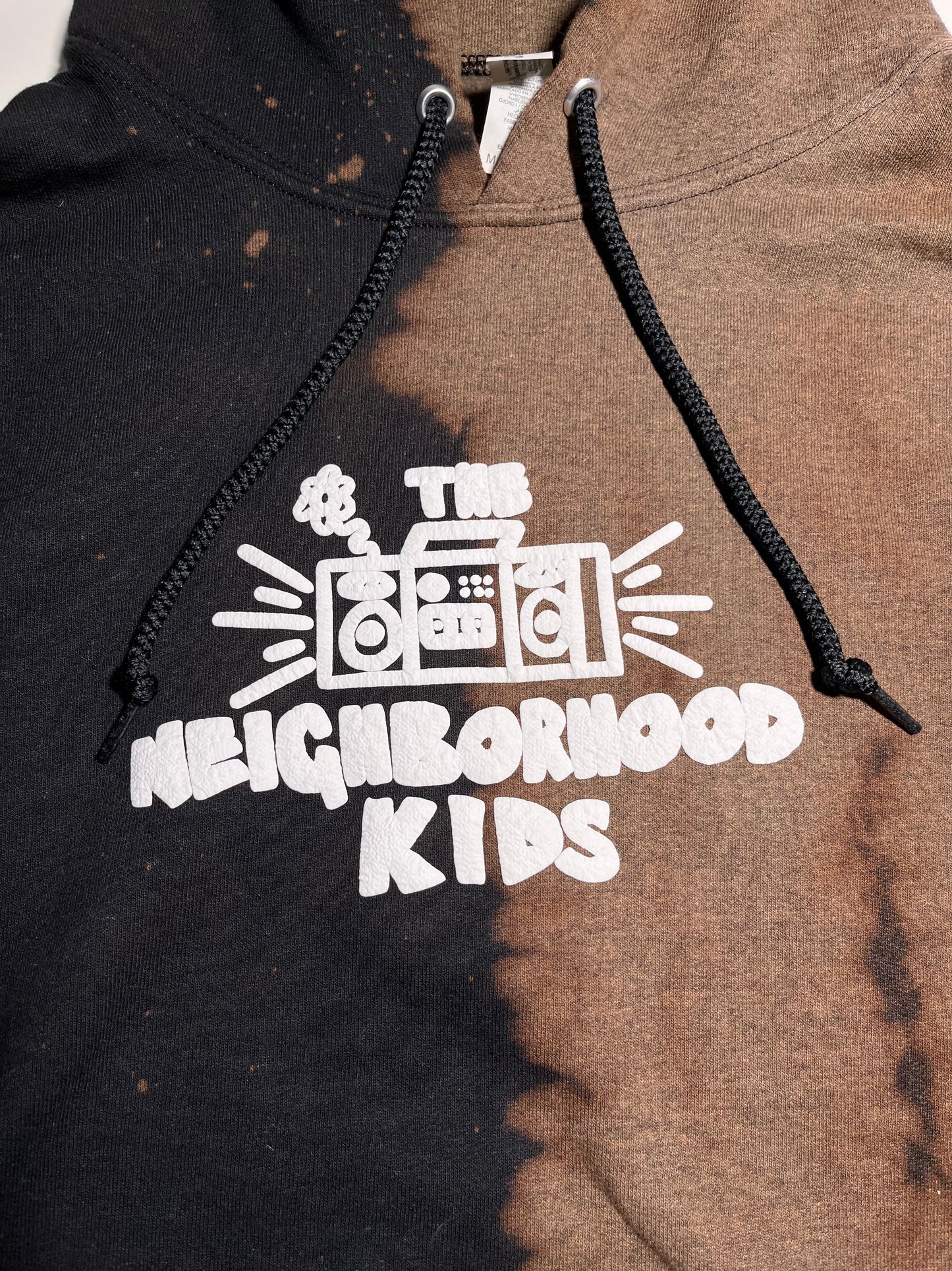 TNK Boombox Black 50-50 Bleached Hoodie (Shipping Delay: On Tour)