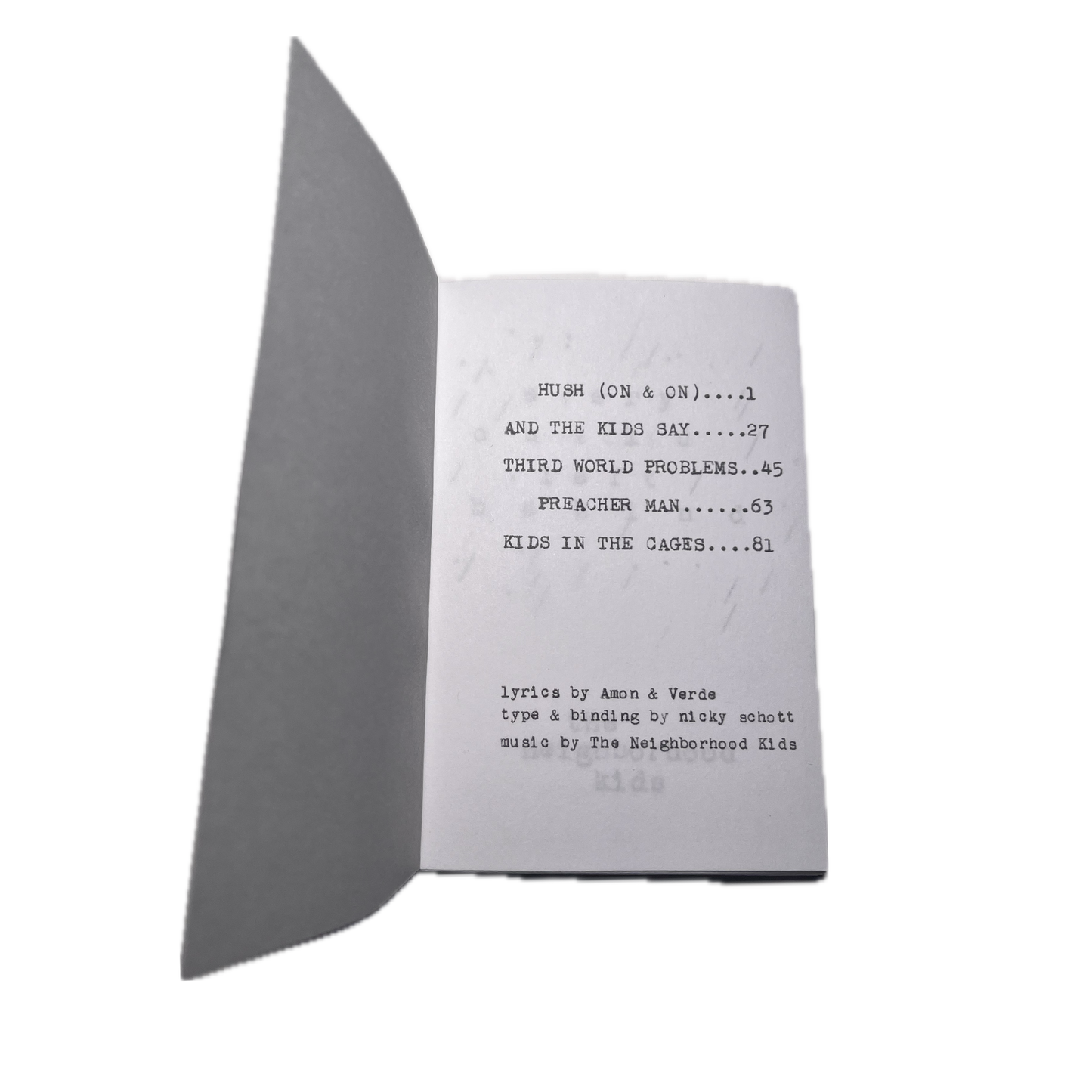 "EVERY CHILD LEFT BEHIND" Lyric Book (Shipping Delay: On Tour)