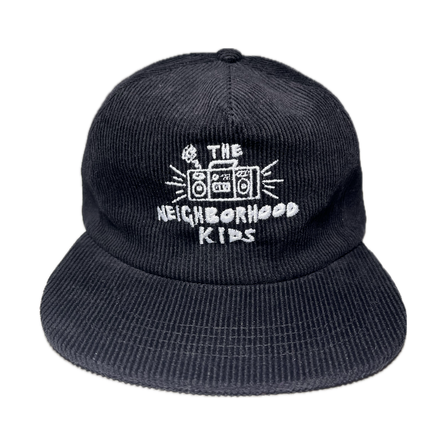 TNK Black Corduroy 5 Panel Hat