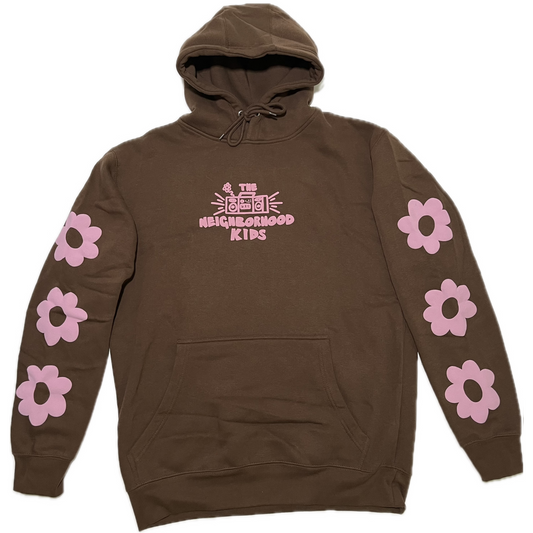 TNK Brown & Pink Flower Hoodie (Shipping Delay: On Tour)