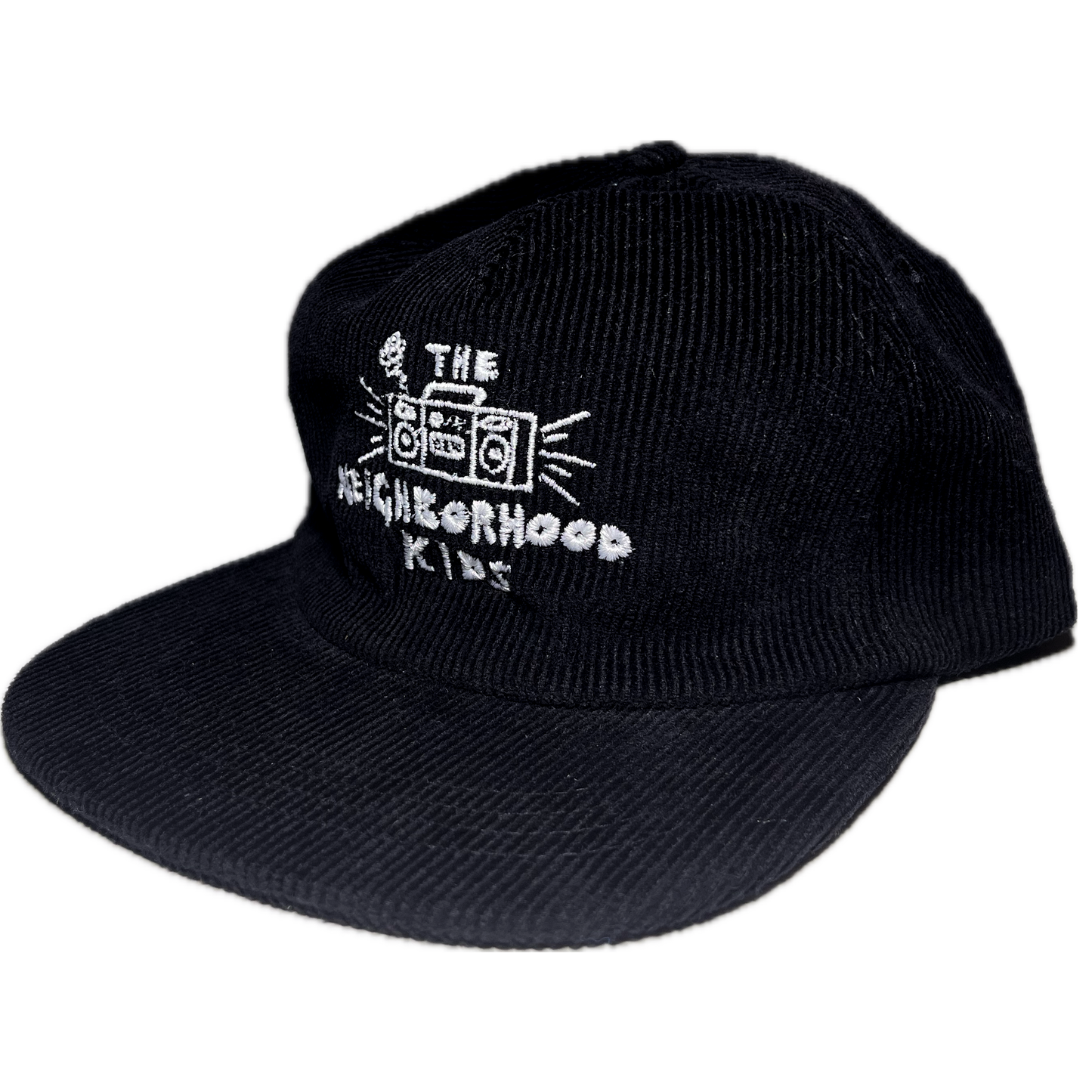 TNK Black Corduroy 5 Panel Hat