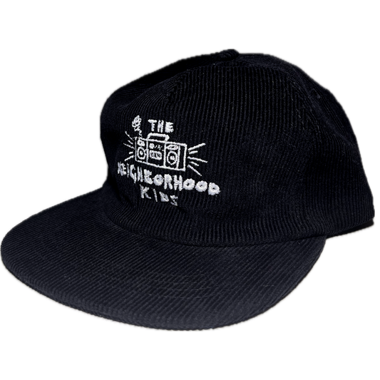 TNK Black Corduroy 5 Panel Hat (Shipping Delay: On Tour)