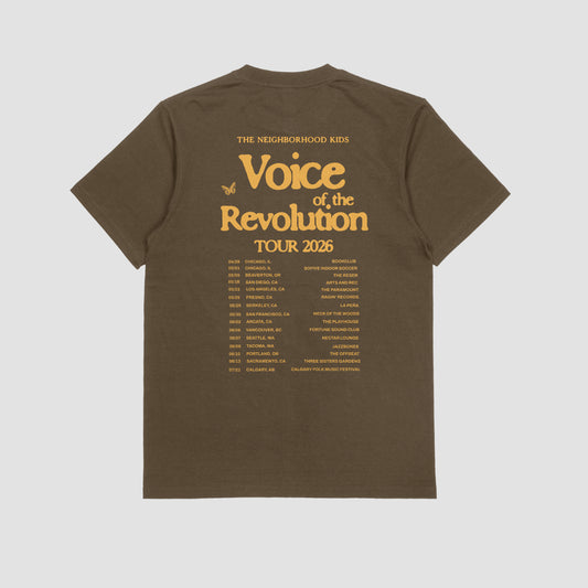 VOICE OF THE REVOLUTION COVER OVERSIZED TOUR TEE (Tour Dates Back Print)