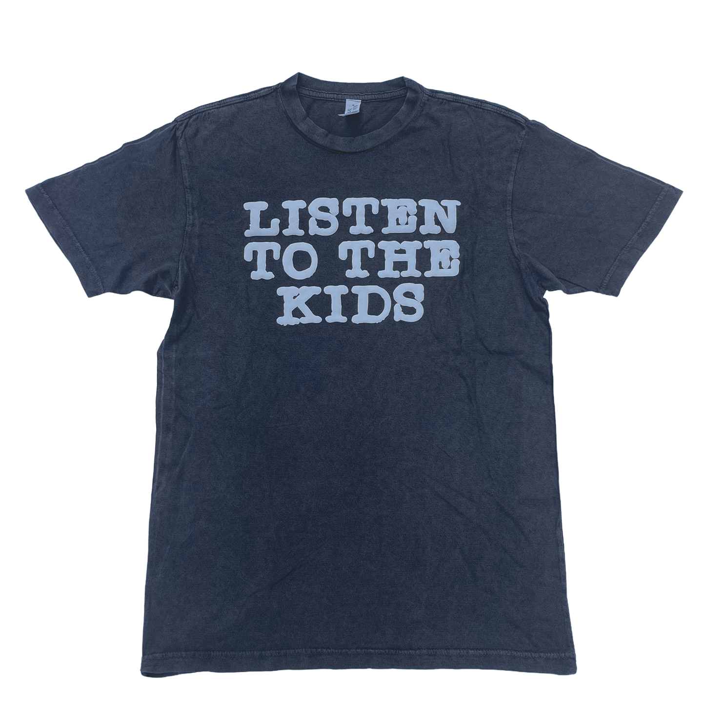 LISTEN TO THE KIDS Vintage Wash Black T-Shirt