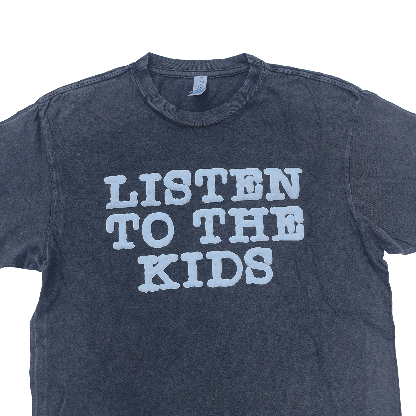 LISTEN TO THE KIDS Vintage Wash Black T-Shirt